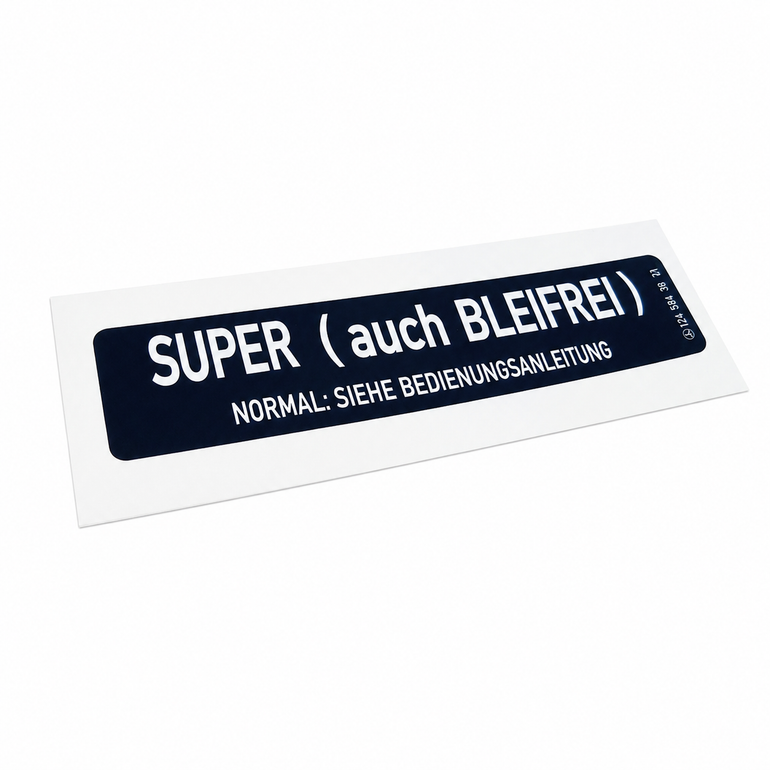 Mercedes-Benz SL R107 German Refuelling Plate - 1245843621