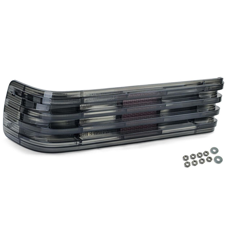  Mercedes-Benz R107 Premium European Rear Light Lens (Left) - Custom Dark Smoke Tinted 