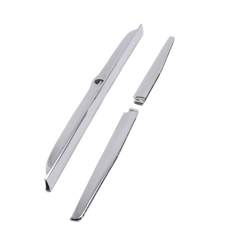 Mercedes-Benz SL R107 Genuine Rear Boot Lock Chrome Trim & Boot Handle 1986- 89 (3 Piece Kit) Re-chromed/Exchange service - 1076