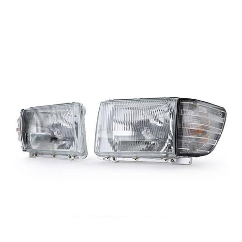  Mercedes-Benz 107 RHD Manual Headlamps Headlights with Clear Indicator Lens (Pair) 