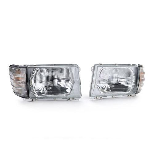  Mercedes-Benz 107 RHD Manual Headlamps Headlights with Clear Indicator Lens (Pair) 