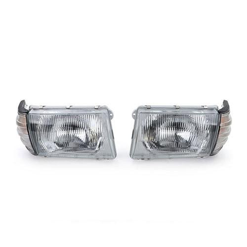  Mercedes-Benz 107 LHD Manual Headlamps Headlights with Clear Indicator Lens (Pair) 