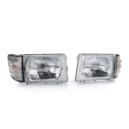  Mercedes-Benz 107 LHD Manual Headlamps Headlights with Clear Indicator Lens (Pair) 