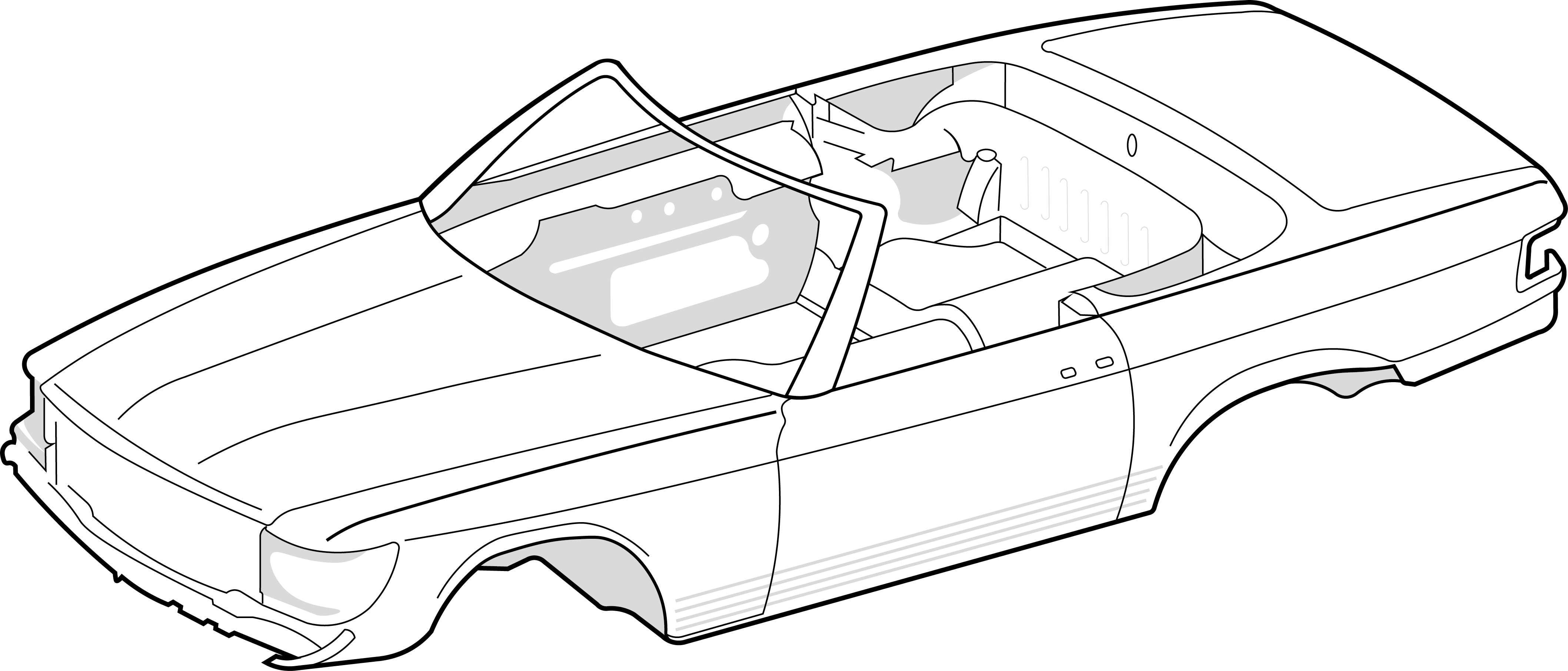 Mercedes-Benz SL 107 Body Parts