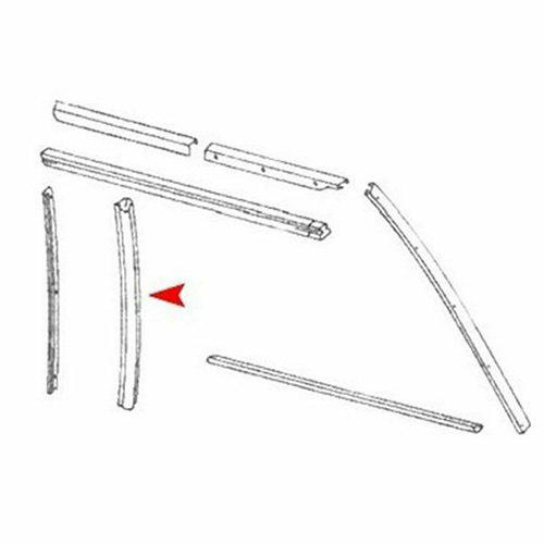 Mercedes-Benz SL R107 Soft Top Rear Left Window Seal 1077250566