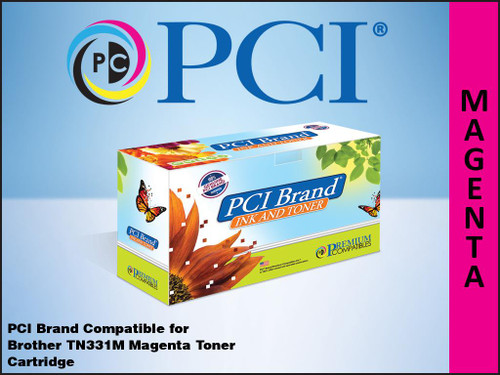 PCI Brand Brother TN331M Magenta Toner Cartridge 1.5K Yield