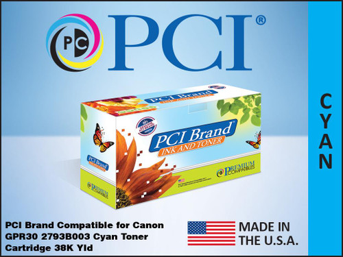 PCI Brand Canon GPR30 2793B003AA Cyan Toner Cartridge