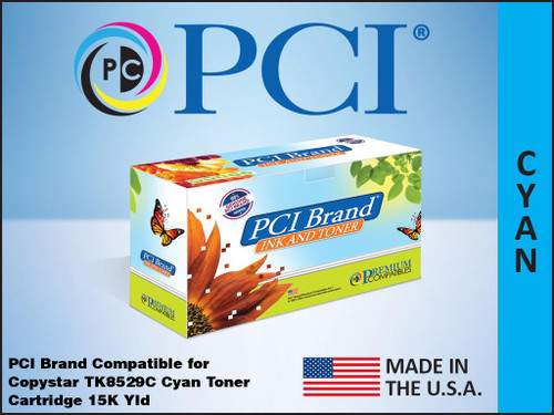 PCI Brand Copystar TK8529C Cyan toner cartridge