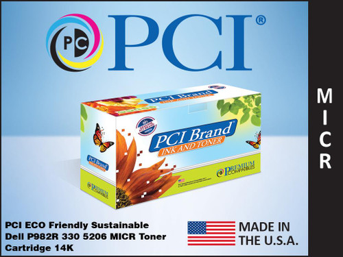 PCI Brand Dell P982R 330 5206 MICR Toner Cartridge 14K