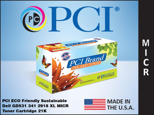 PCI Brand Dell 341 2918 MICR Toner Cartridge
