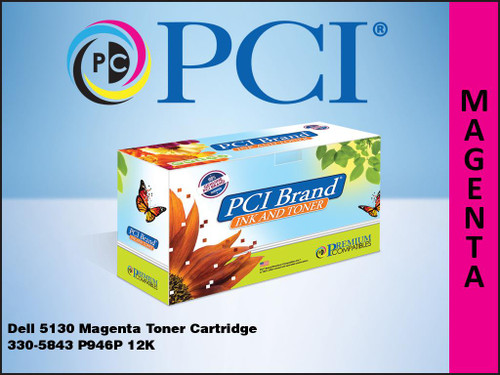 PCI Brand Dell 330 5843 Magenta Toner Cartridge