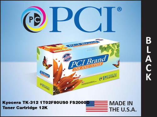 PCI Brand Kyocera TK 312 Black Toner Cartridge