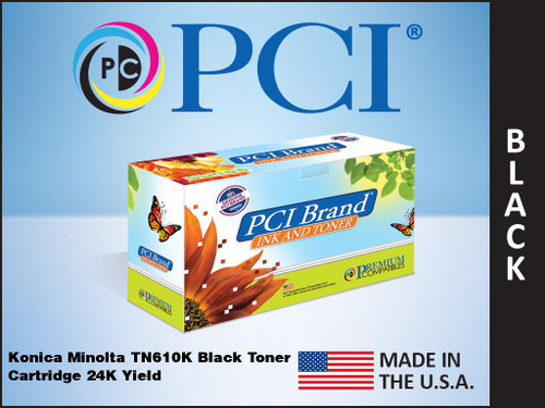 PCI Brand Konica Minolta TN610K Black Toner Cartridge