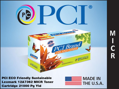 PCI Brand Lexmark 12A7362 MICR toner cartridge