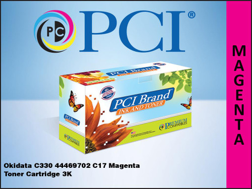 PCI Brand Okidata 44469702 Magenta Toner Cartridge