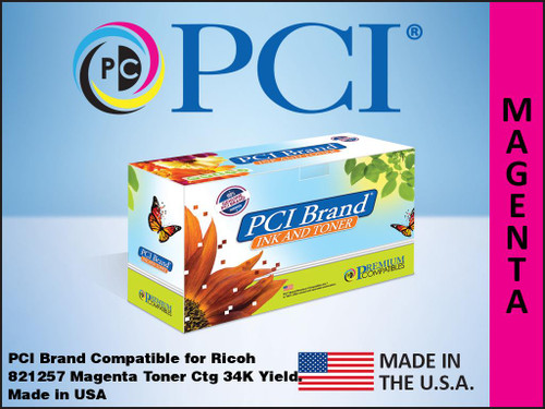 PCI Brand Ricoh 821257 Magenta Toner Cartridge