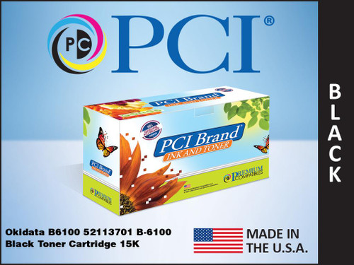 PCI Brand Okidata 52113701 Black Toner Cartridge