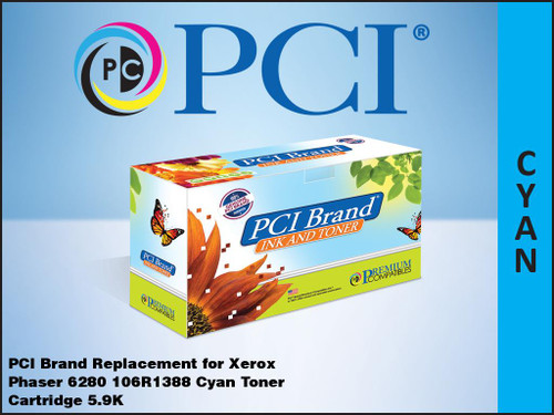 PCI Brand Xerox 6280 6280VDN Cyan Toner Cartridge