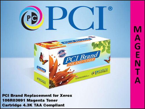 PCI Brand Xerox 106R03691 Magenta toner cartridge