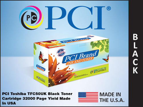 PCI Brand Toshiba TFC50UK Black Toner Cartridge