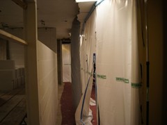 Protect retail merchandise during store renovation or installing new marketing displays with the Curtain-Wall® temporary wall system.