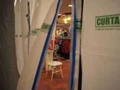 Protect retail merchandise during store renovation or installing new marketing displays with the Curtain-Wall® temporary wall system.