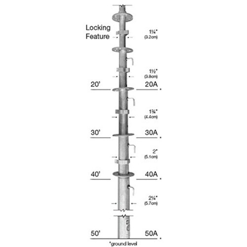 Wade 50' Telescoping Pop-Up Mast