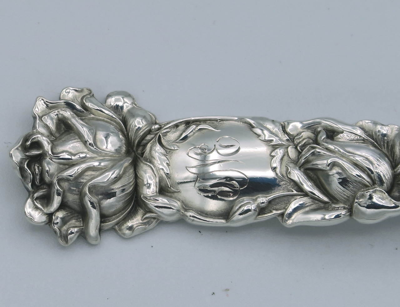Bridal Rose BY Alvin 1903 Sterling Preserve Spoon 7 5/8