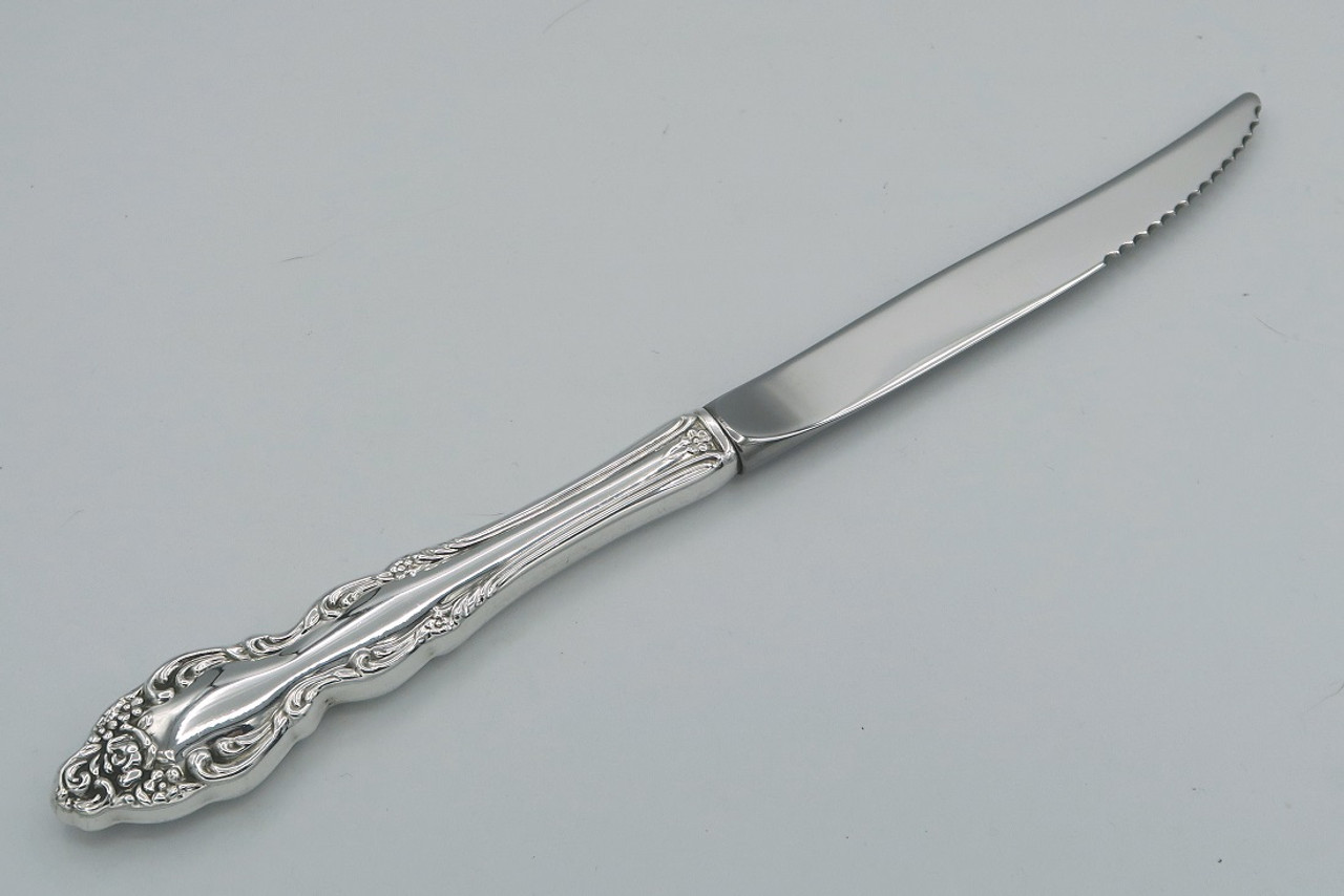 1920s Oneida Bird of Paradise Silverplate Deluxe Stainless Blade With  Bolster- Knife Set of 6
