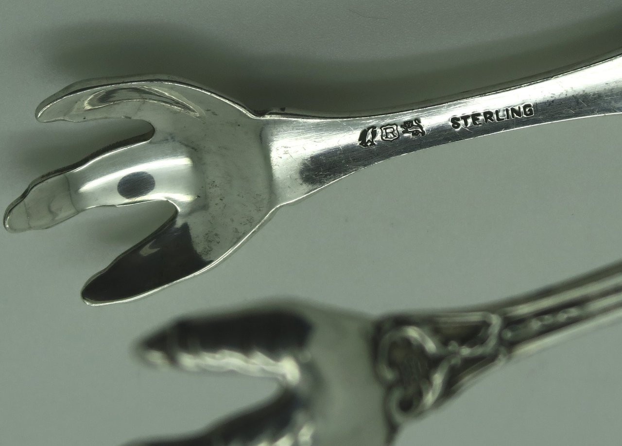 Burgundy by Reed & Barton 1949 Sterling Sugar Tongs 4 1/4