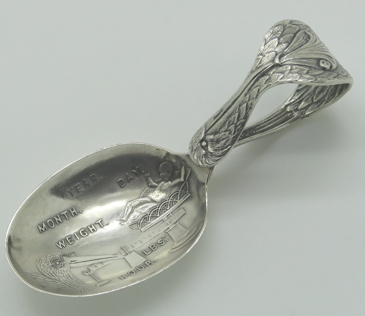 Sterling Silver Long Handle Baby Spoon