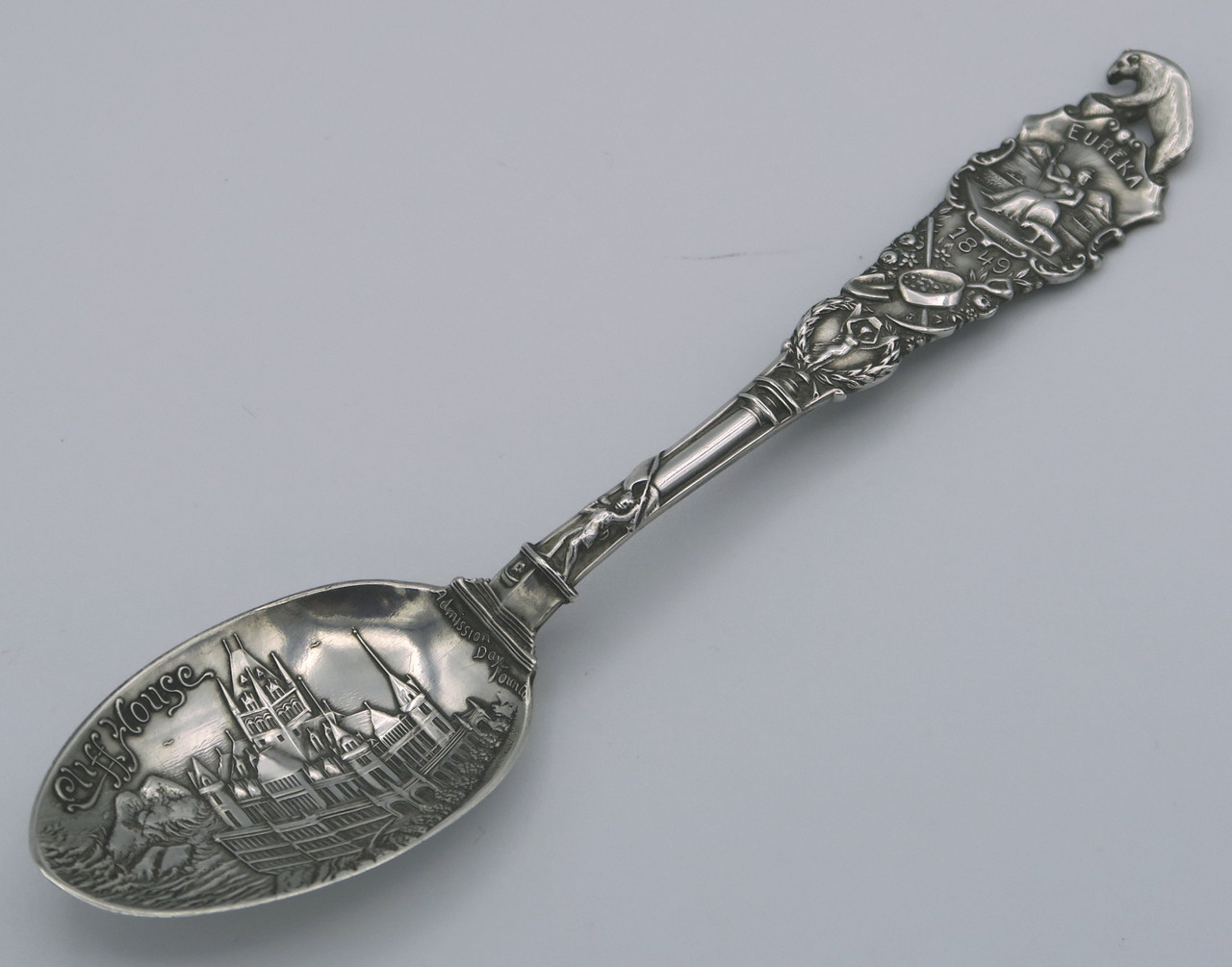 Cliff House & California Scenes Sterling Vintage Spoon 5 7/8