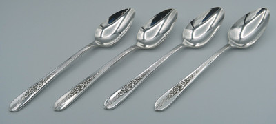 Royal Rose by Nobility Plate Oneida 4-piece teaspoon set