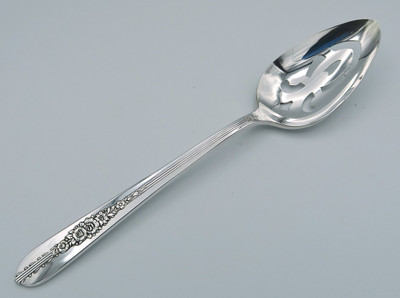 Royal Rose by Nobility Plate Oneida pierced serving spoon