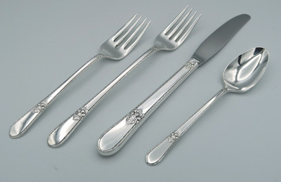 Louis XIV Sterling Silver 4 Piece Place Size Setting with French