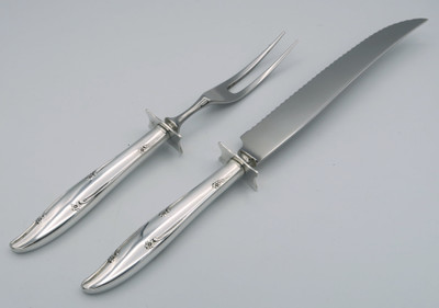 Silver Flower carving set