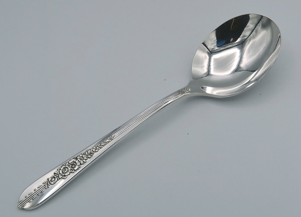 Royal Rose by Nobility Plate Oneida cream soup spoon