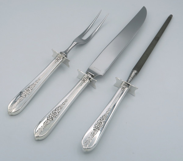 Royal Rose by Nobility Plate Oneida 3-piece  carving set