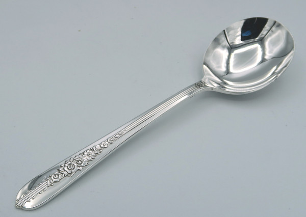 Royal Rose by Nobility Plate Oneida  round bowl gumbo soup spoon