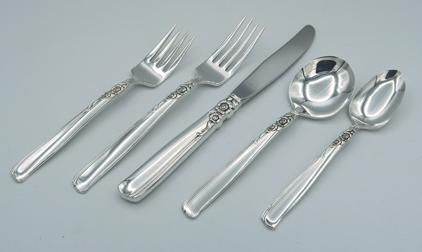 Gay Adventure by Prestige Plate 5-piece plave setting w/ cream soup spoon