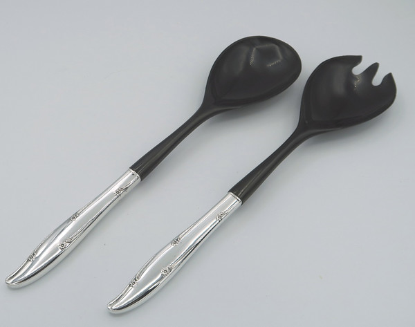 Silver Flower by Community 2-piece salad erving set