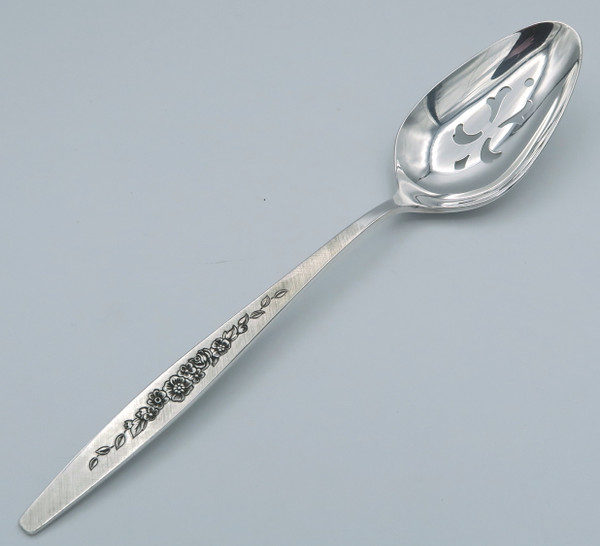 Laurel Mist pierced serving spoon