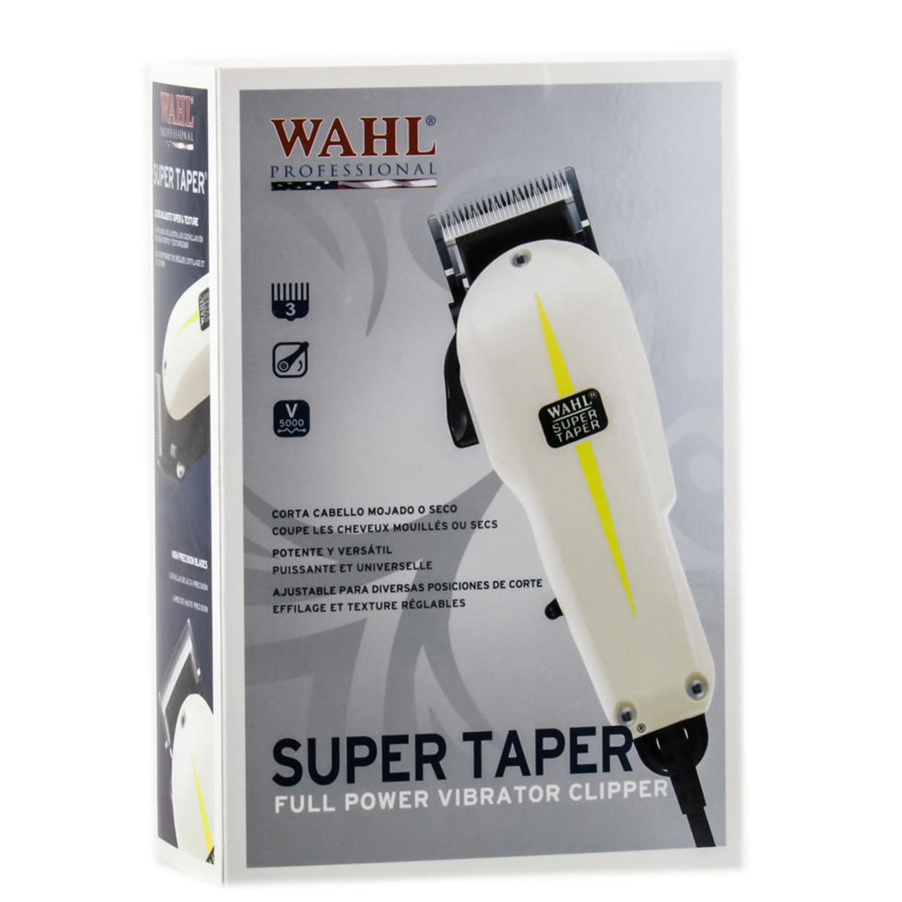 Wahl Professional Super Taper II Hair Clipper - Full Clipper with Ultra  Powerful V5000 Electromagnetic Motor and 8 Colored Guide Combs for