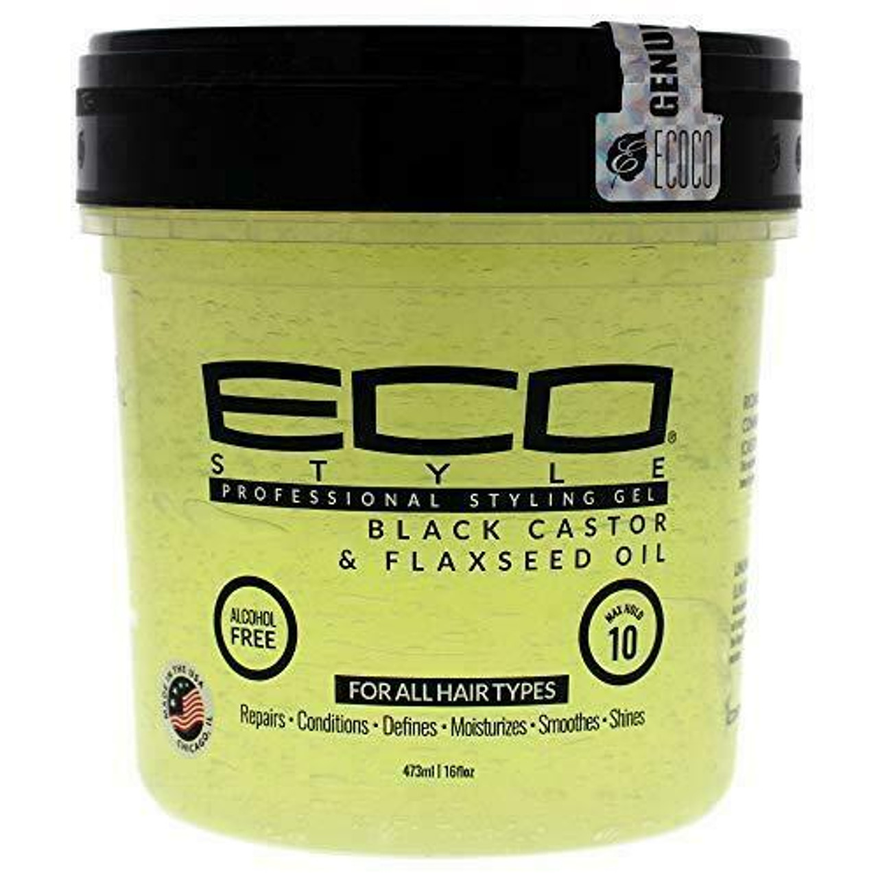 ECO Style Styling Gel with Black Castor & Flaxseed Oil