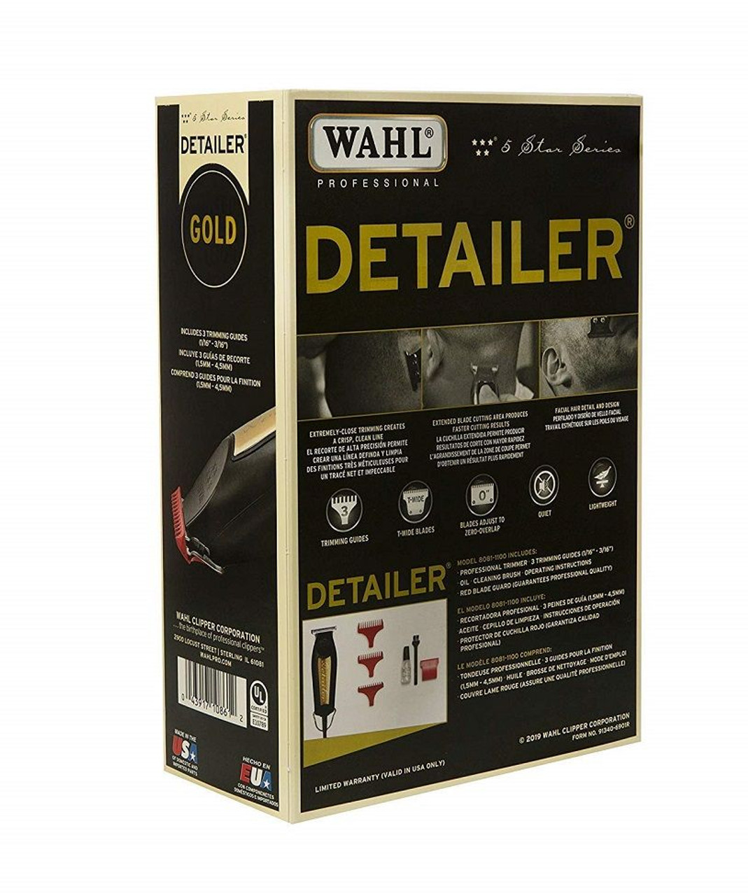 wahl black and gold detailer