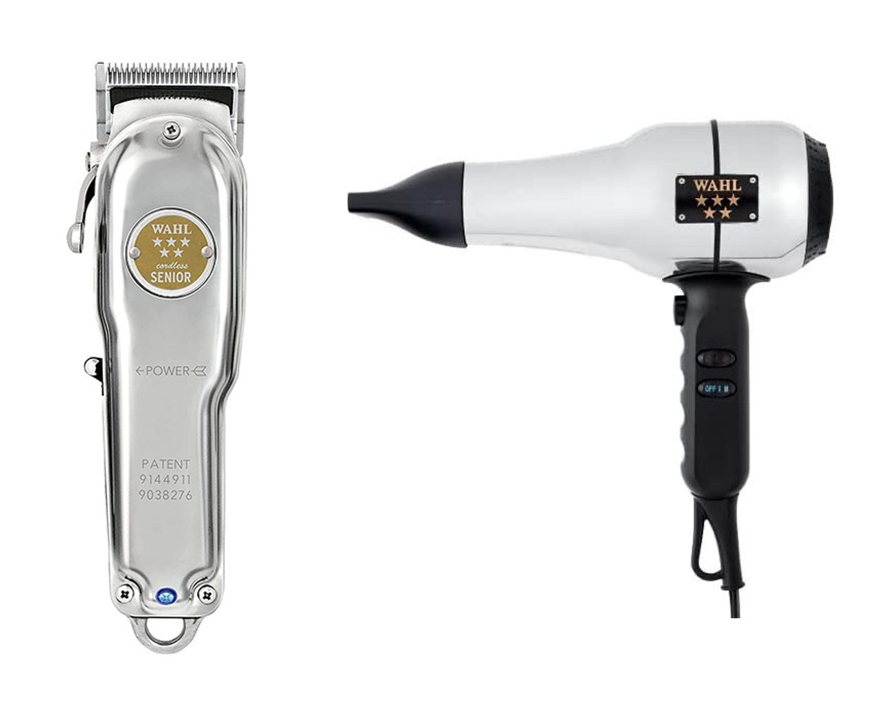 Wahl Professional 5 Star Senior Metal Cordless Clipper and Barber Dryer  Combo