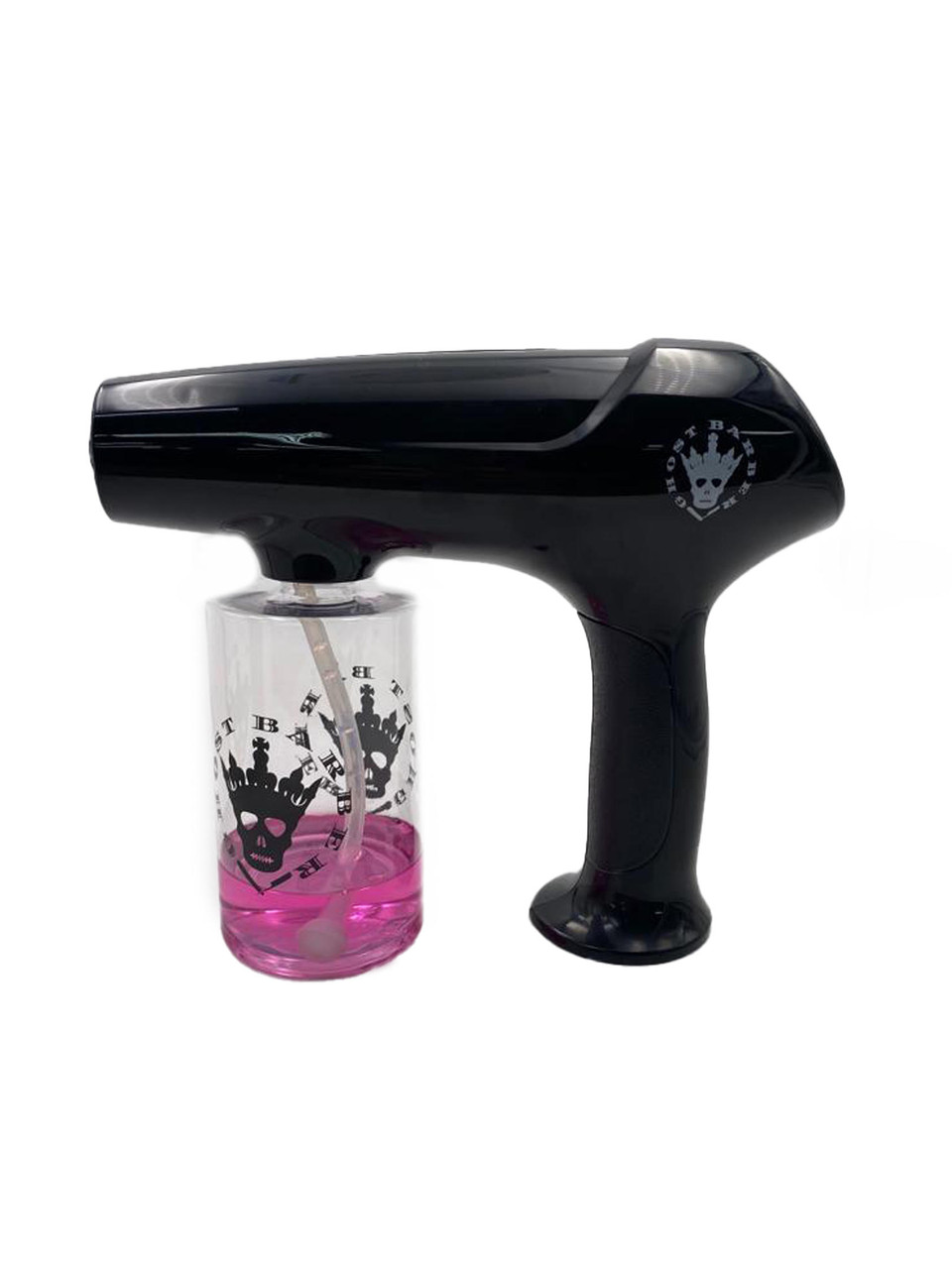 Premium Photo  The barber spray gun is located on a black marble