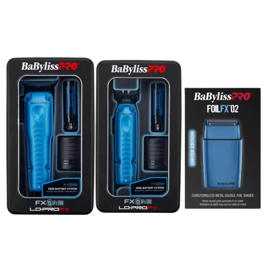 BaByliss PRO FXONE LO-PROFX Limited Edition Blue Clipper, Trimmer