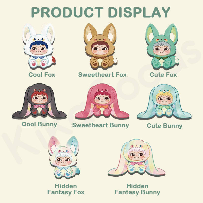 Wakuku Fox & Bunny Trick/Treat Plush Blind Box No Box DUPE