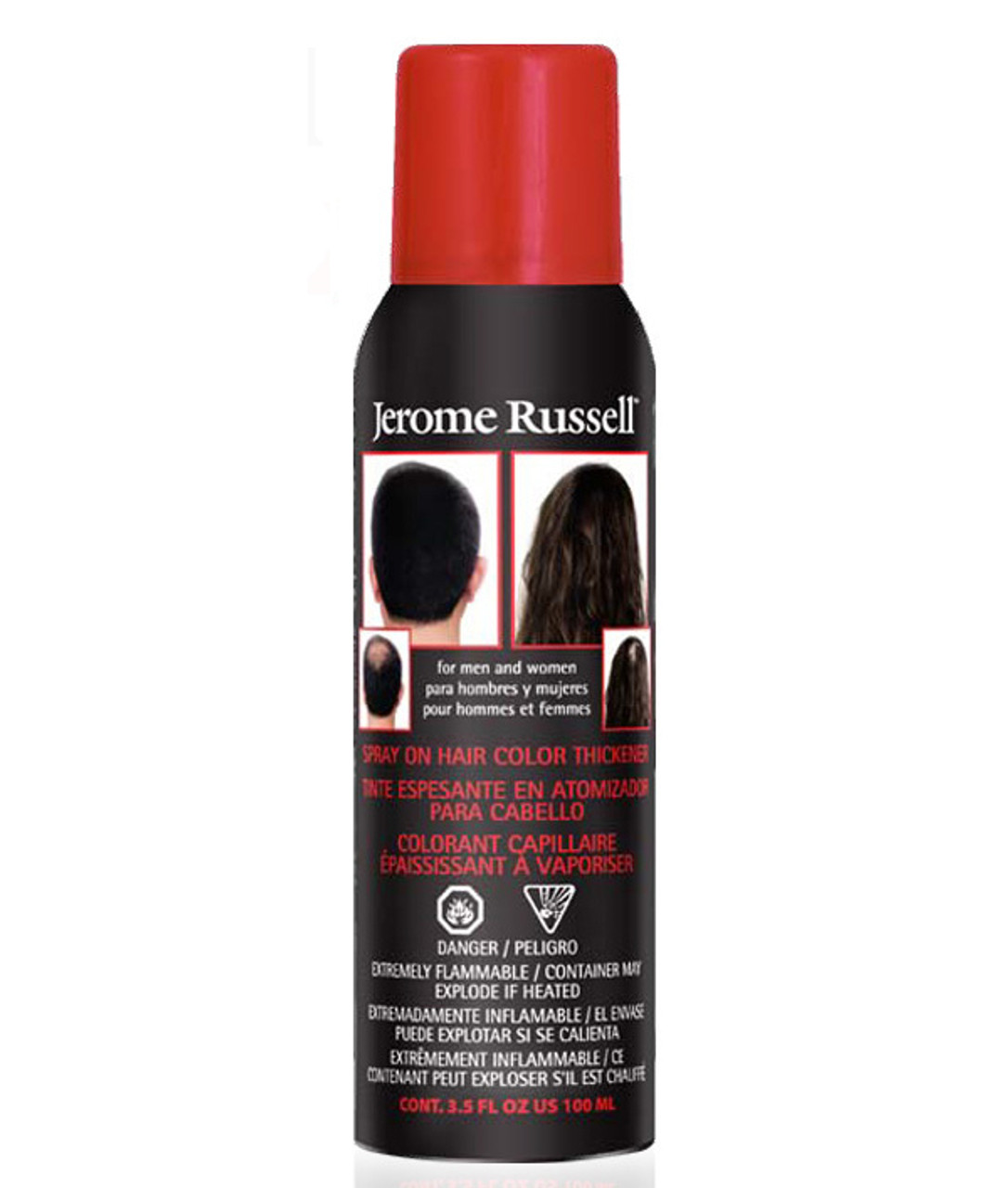 Jerome Russell Spray On Hair Color Thickener Silver Gray